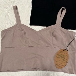Only Hearts Crop Cami sz m - NWT - lt taupe knit available!